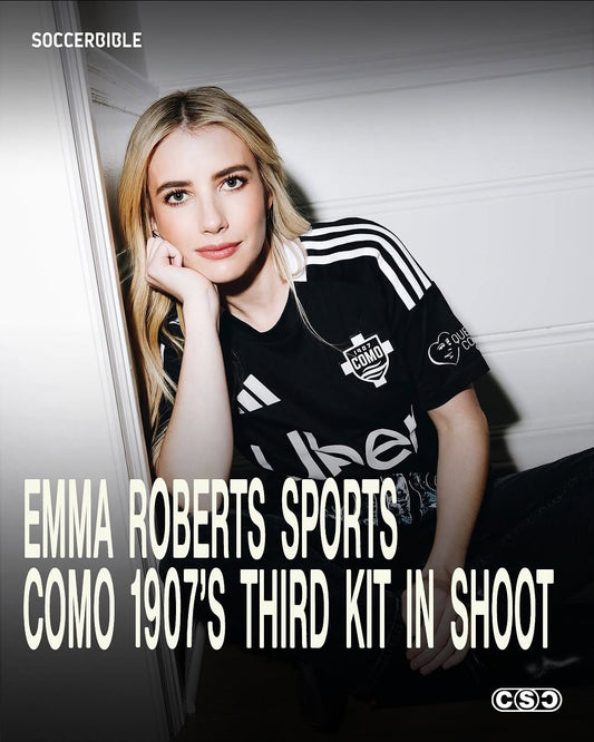 EMMA ROBERTS SPORTS COMO 1907'S THIRD KIT IN SHOOT