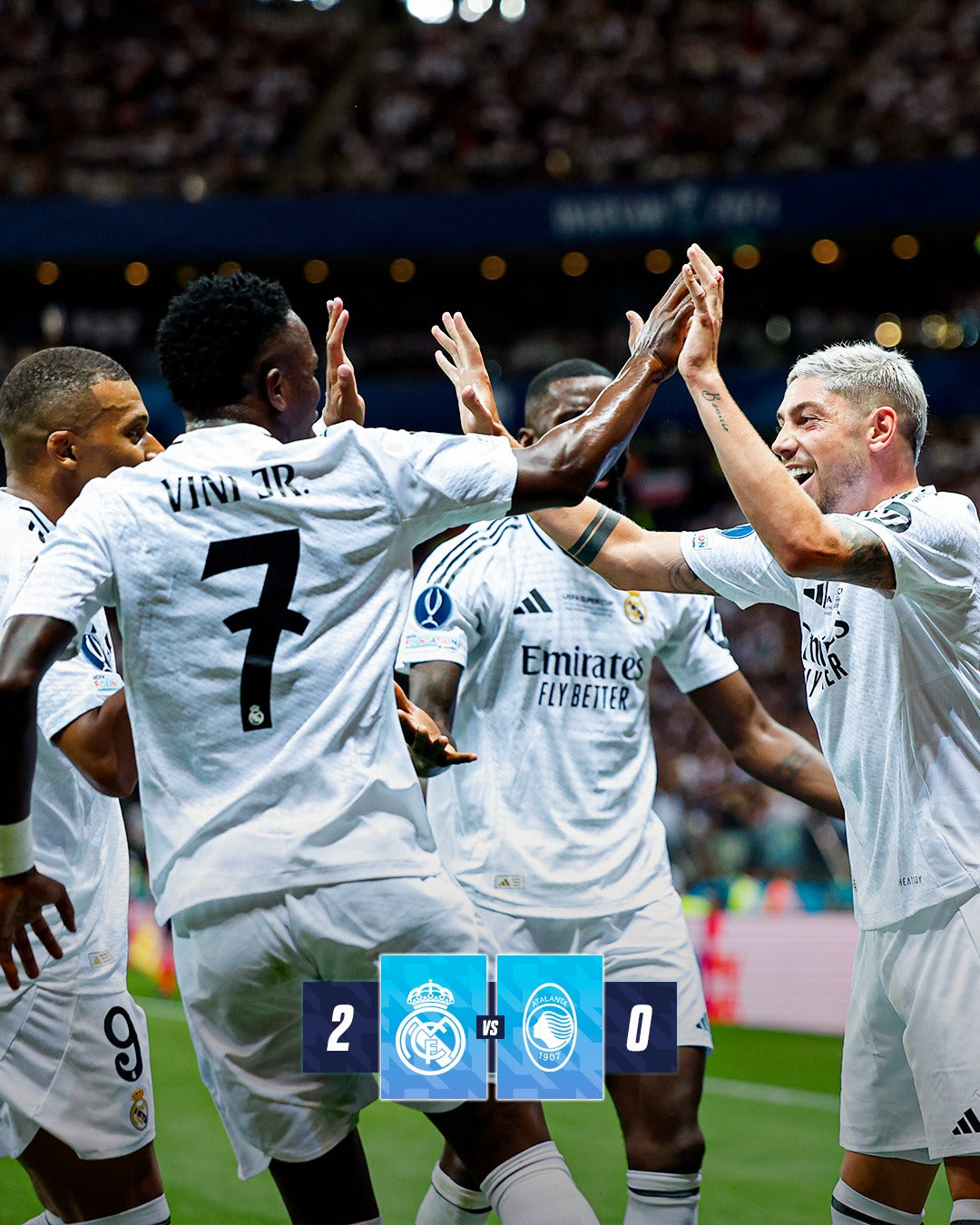 REAL MADRID WON UEAFA SUPER CUP AGAINST ATALANTA FOR THE SIXTH TIME IN ITS HISTORY