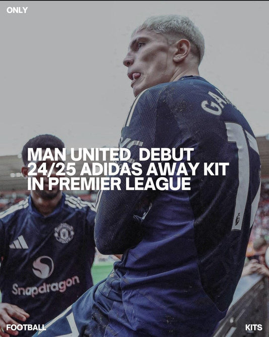 Man united debut 24/25 adidas away kit in premier league