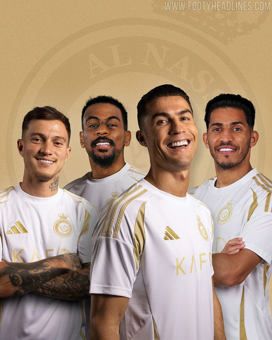 White & Gold Al-Nassr 24-25 Third Kit Revealed