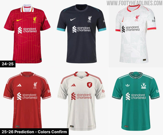 No More Nike - Adidas Liverpool 25-26 Home, Away & Third Kits Prediction