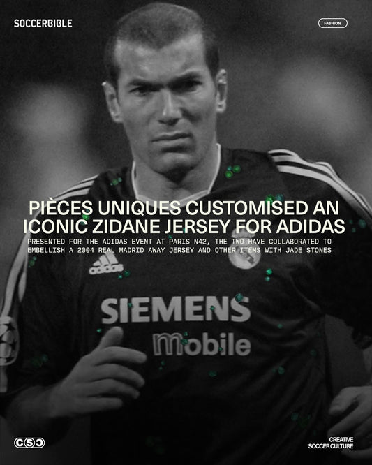 Piéces Uniques Collaborates with Adidas to Customize Iconic Zidane Jersey