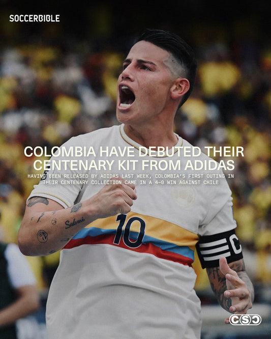 COLOMBIA HAVE DEBUTED THEIR CENTENARY KIT FROM ADIDAS