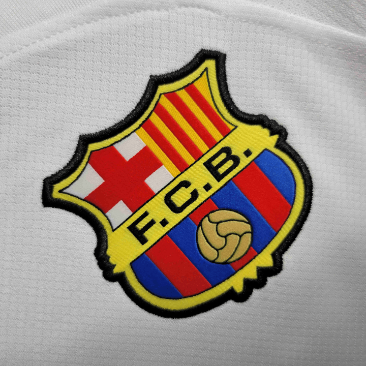 23/24 FC Barcelona White Long Sleeve Away Kit