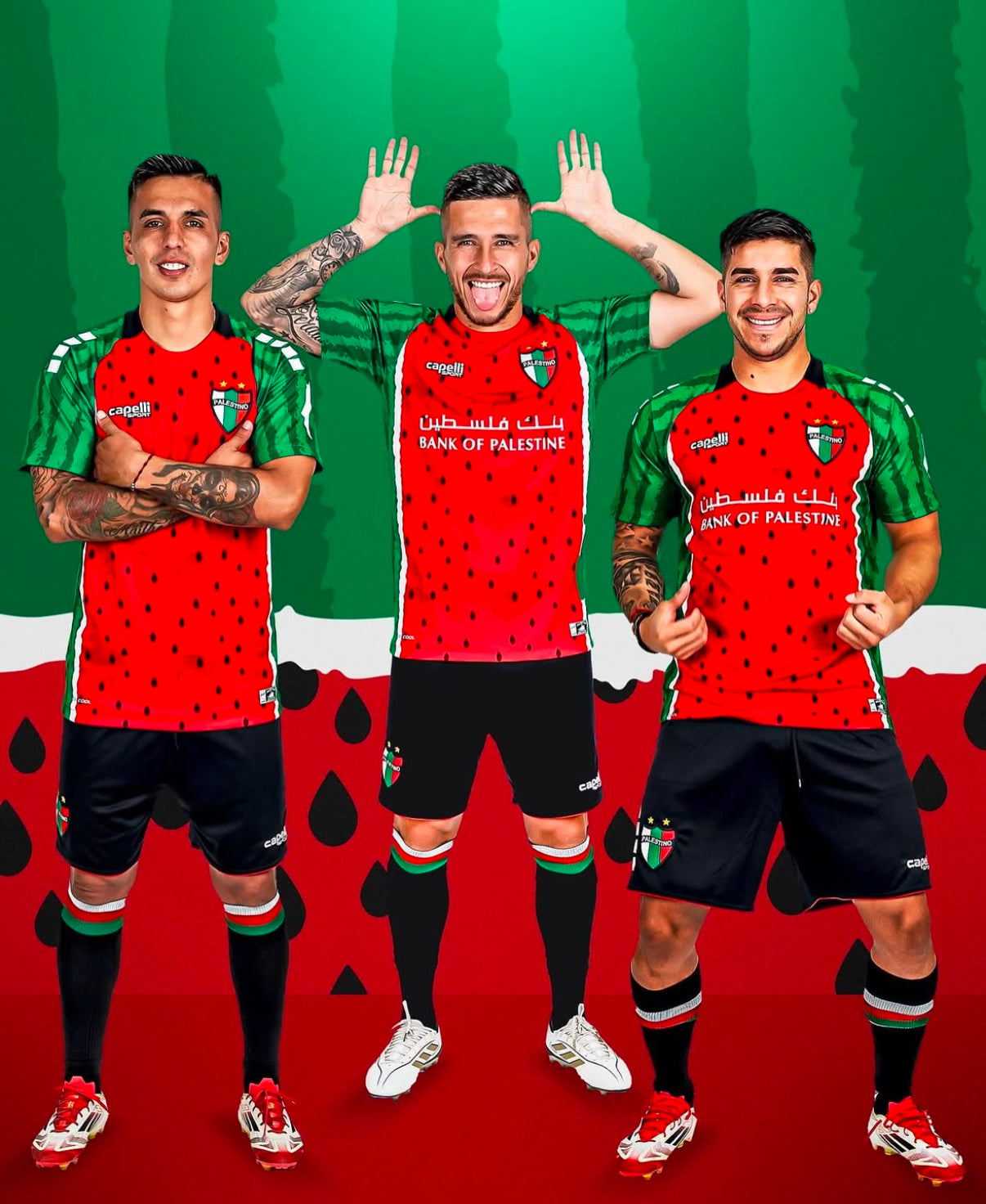 Palestine Watermelon Football Jersey Pelestino 2025/2026