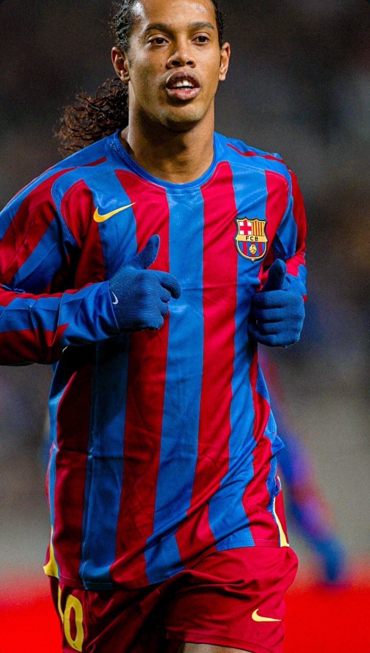 Ronaldinho retro jersey long sleeves Barcelona 2005