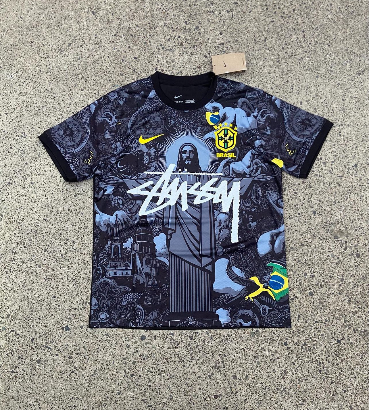 EDICIÓN ESPECIAL BRASIL X JESUCRISTO X STUSSY (NEGRO)