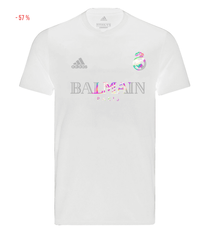 Real Madrid x Balmain White Shirt