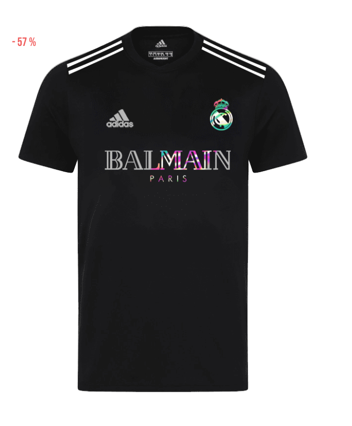 Camiseta REAL MADRID x BALMAIN Negra