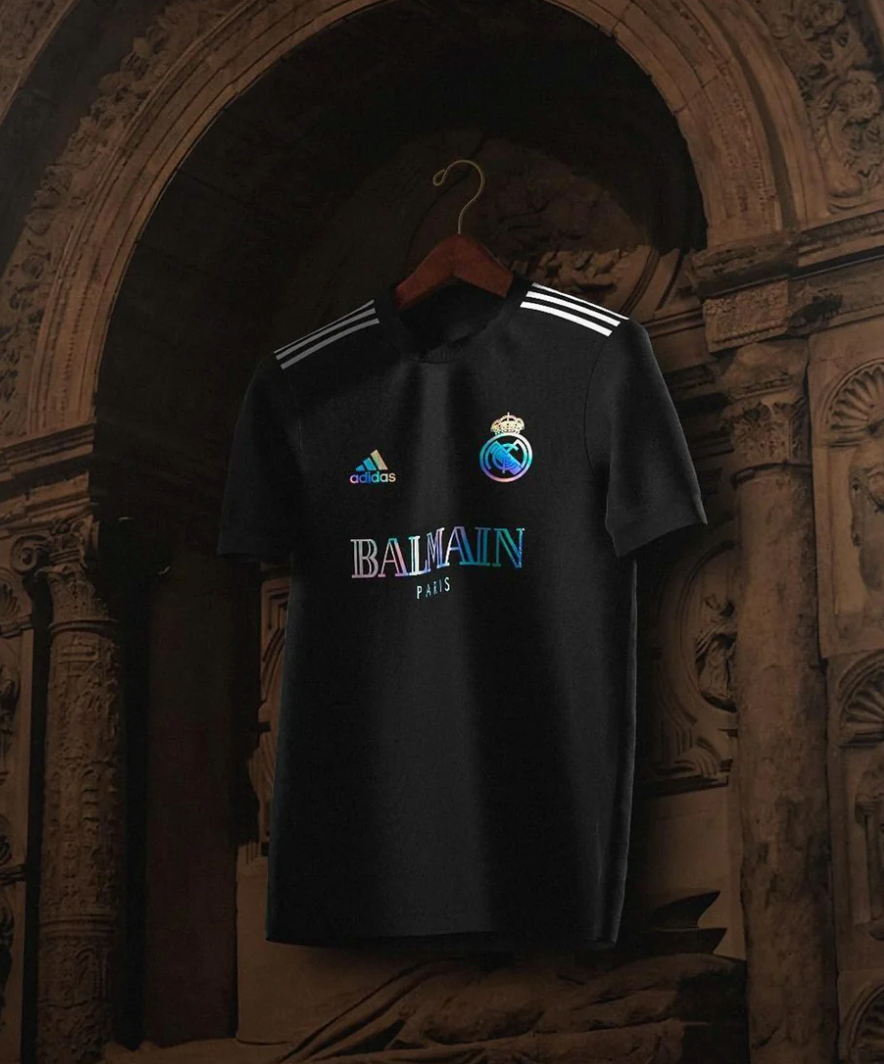 REAL MADRID x BALMAIN Schwarzes Trikot