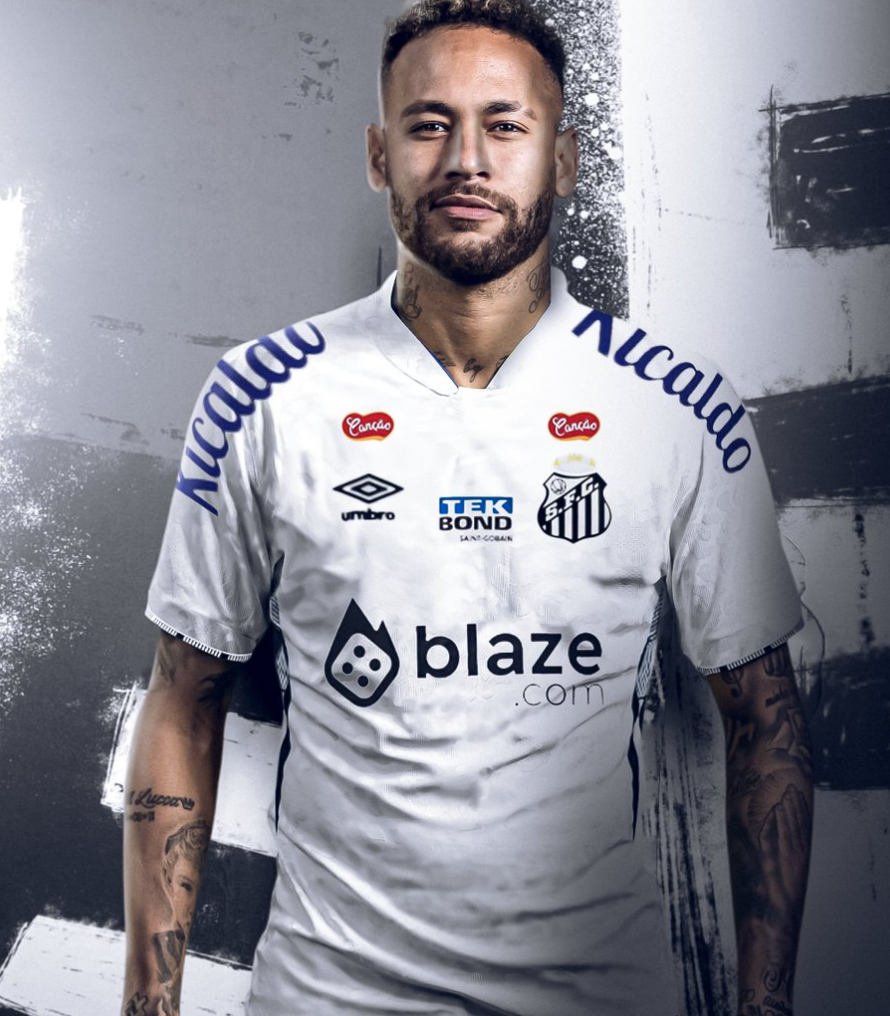 Santos 2025 football shirt Neymar