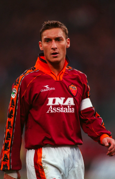 AS Roma Long Sleeve retro Home kit - 1998-99